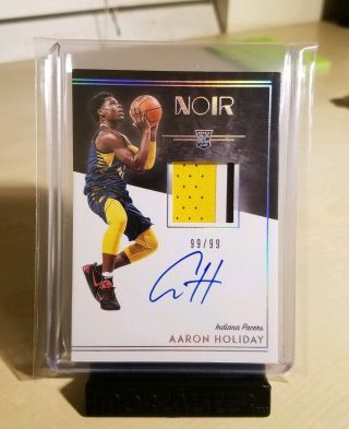 2018 - 19 Panini Noir Aaron Holiday 3 Color Patch Rpa 99/99 Ebay 1of1