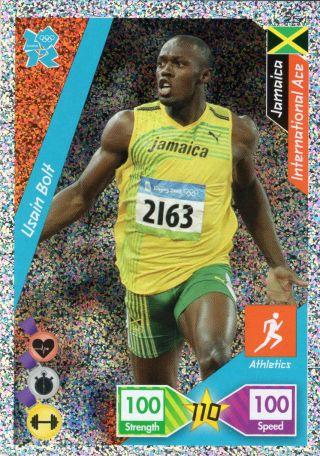 Usain Bolt - Panini Official London 2012 Olympics Adrenalyn Xl Athletics Jamaica