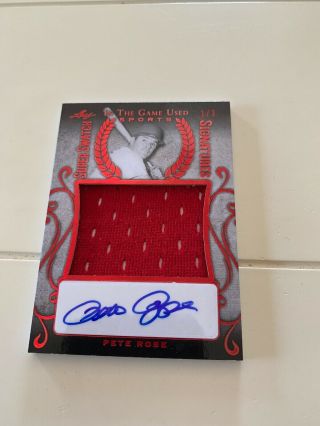 Pete Rose 2019 In The Game Swatch Signatures Auto Jumbo Patch 1/3