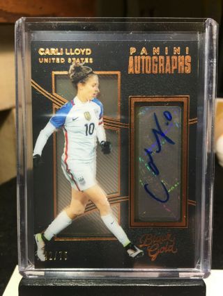 2016 - 17 Black Gold Soccer Carli Lloyd Panini Autograph Bronze 42/75 Usa Auto