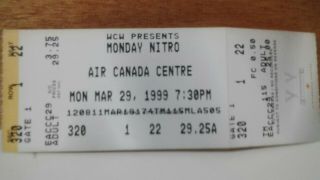 Wcw Monday Nitro 1999 Canada Ticket Stubb