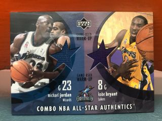 2002 Upper Deck Dual All Star Jerseys Michael Jordan & Kobe Bryant ’d 300