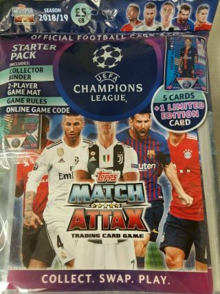 Match Attax Uefa Champions League 2018/19 Starter Pack Topps Match Attax