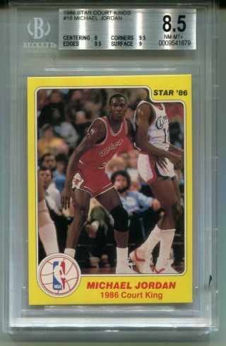 1986 - 87 Star Court Kings Rc 18 Michael Jordan Bgs 8.  5