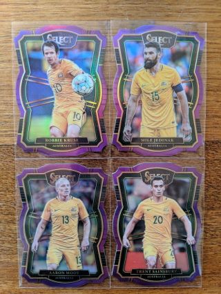 2017 - 18 Panini Select Soccer Australia Mezzanine Purple Set Of 4 /149 Mooy