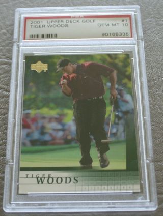 Tiger Woods 2001 Upper Deck Rookie Card 1 Psa Gem Mt 10 90168335