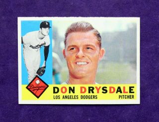 1960 Topps Don Drysdale 475 Pack Fresh Looking Card