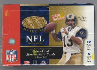 2001 Leaf Certified Materials Football Factory Hobby Box Drew Brees Rc?