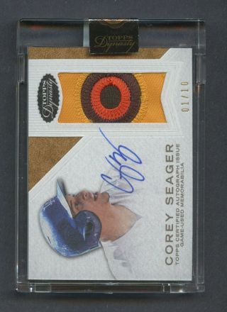 2016 Topps Dynasty Corey Seager Rpa Rc Game All Star Game Patch Auto 01/10