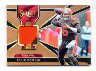 Baker Mayfield 2018 Panini Select Copper 2 Color Patch Rookie Rc 71/99 Browns