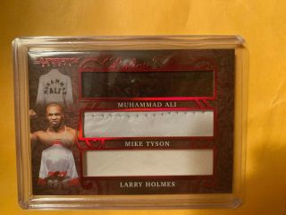 1/3 2019 Leaf Ultimate Sports Red 3 Relics Muhammad Ali Mike Tyson Larry Holmes