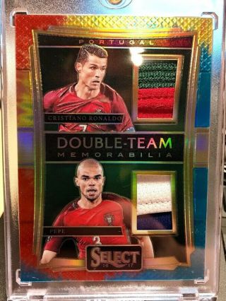 2016 - 17 Select Cristiano Ronaldo Pepe Double Team Tie Dye Patch Portugal 05/30