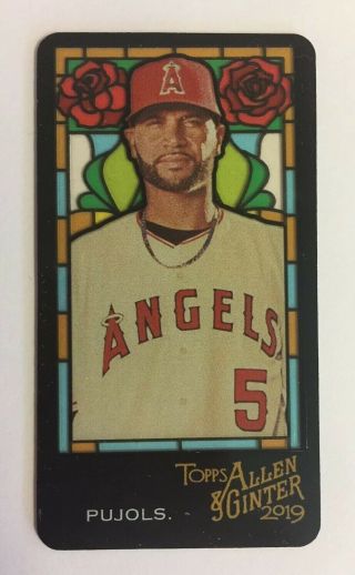 Albert Pujols 2019 Topps Allen & Ginter Mini Stained Glass 7 /25 Angels