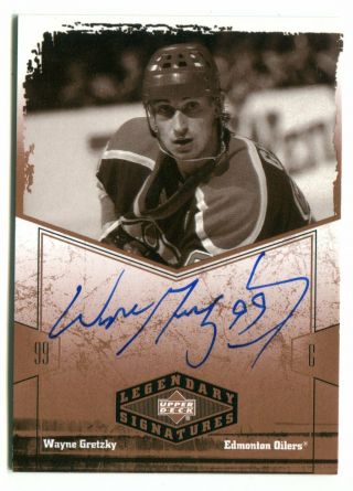 2004 - 05 Ud Legendary Signatures Wayne Gretzky Autograph Oilers