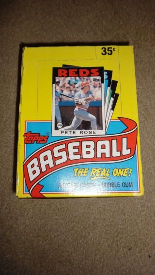 1986 Topps Baseball Wax Box Fresh From Case