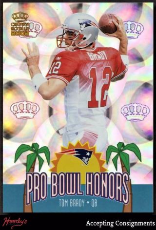 2002 Crown Royale Pro Bowl Honors 11 Tom Brady Patriots