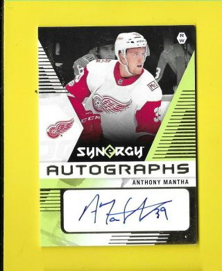 D6769 Anthony Mantha 2017/18 Synergy Red Wings Autograph Card Bk$25
