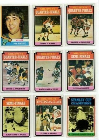 1974 - 75 TOPPS Complete Hockey Set 264 Cards; Set 4