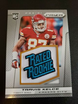 2013 Panini Prizm Kc Chiefs Travis Kelce Rated Rookie Patch Rc 292