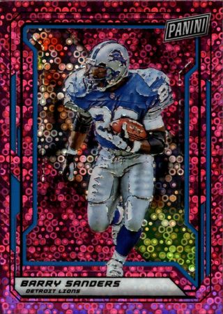 Barry Sanders 2019 Panini National Vip Gold Pack Pink Disco Prizm 9/50 Lions
