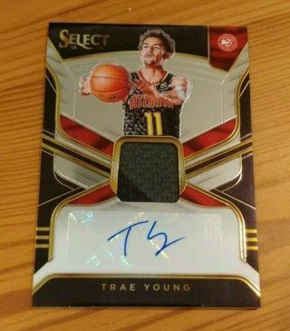 2018 - 19 Select Trae Young Atlanta Hawks Rc Rookie Jersey Auto 157/199