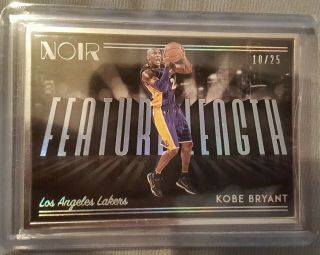 Kobe Bryant 2018/19 Panini Noir Basketball Feature Length Silver Framed 10/25