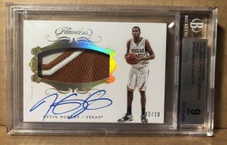 2017 Flawless Collegiate Kevin Durant Patch Auto Gold 2/10 Bgs 9/10 Wow