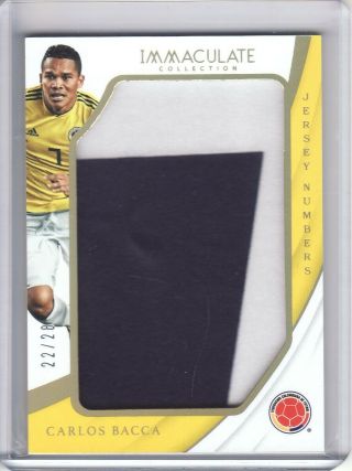 2018 - 19 Carlos Bacca Immaculate Soccer Jersey Numbers Jumbo Patch 22/28