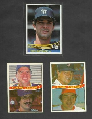 1984 Don Russ Baseball Set With Snider Puzzle And A,  B Legends Nr.