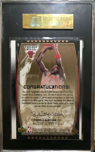 2004 - 05 UD Sp Game Jersey Patch Michael Jordan 71 Gold 78/100 2