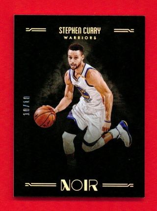 2016 Noir Gold 10/10 Stephen Curry " Absolutely " Only 10 Made 1/1 Last1