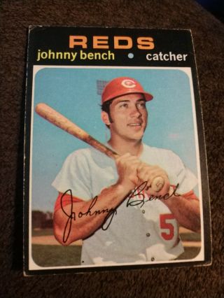 1971 Topps 250 Johnny Bench Reds