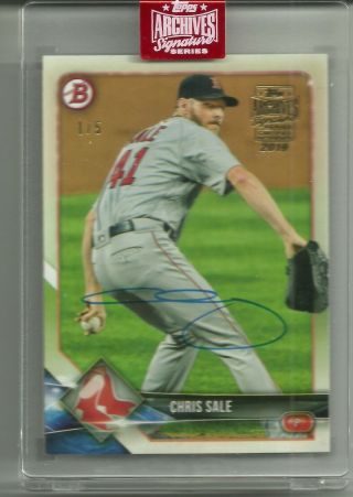 2019 Topps Archives Signature,  Chris,  1/5 Auto (2015 Topps Base)