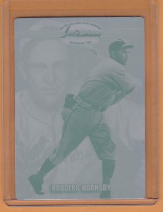 Rodgers Hornsby 1/1 Cardinals Printing Press Plate 1993 Ted Williams Co.  1 Of 1