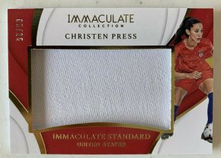 Christen Press 2018 - 19 Panini Immaculate Standard Usa Jumbo Jersey D 05/25