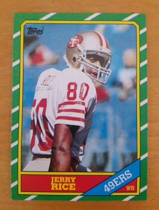 Jerry Rice 1986 Topps Rookie Rc Card 161 San Francisco 49ers