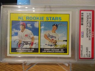 Corey Seager 2016 Topps Heritage Rc Psa 10