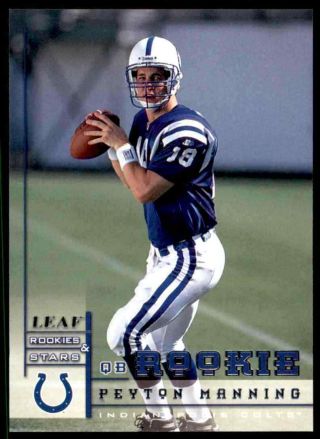 1998 Leaf Rookies & Stars Peyton Manning Rc Colts 233 - Nm (surface)