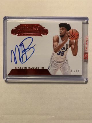 Marvin Bagley 2018/19 Panini Flawless Rc Rookie Ruby Autograph Duke Auto Sp /20