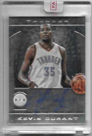 Kevin Durant 2013 - 14 Panini Totally Certified Silver Signatures On Card Auto