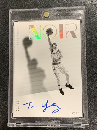 2018 - 19 Panini Noir Trae Young Shadow Sigs Auto Rc Autograph Hawks /99