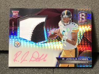 5/15 R.  Joshua Dobbs 2017 Spectra Neon Pink Autograph Jersey Patch Auto Rpa