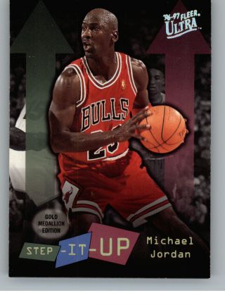 1996 - 97 Fleer Ultra Step It Up Gold Medallion Edition 280 Michael Jordan