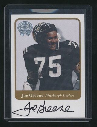 2001 Fleer Greats Of The Game Mean Joe Greene Autograph Auto Steelers