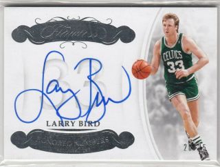 Larry Bird 2017 - 18 Panini Flawless Honored Number Auto 20/25