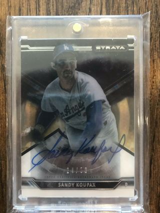 Sandy Koufax 2015 Topps Strata Auto Autograph Dodgers Sa - Sk 24/50