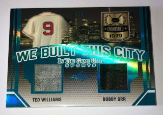 2019 Leaf Itg Game Ted Williams Bobby Orr Jersey Glove Dual Card D 1/5