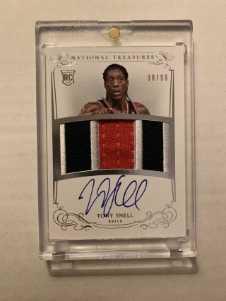 Tony Snell 2013 - 14 National Treasures Rpa Rc Rookie Patch Auto /99 Bulls Pistons