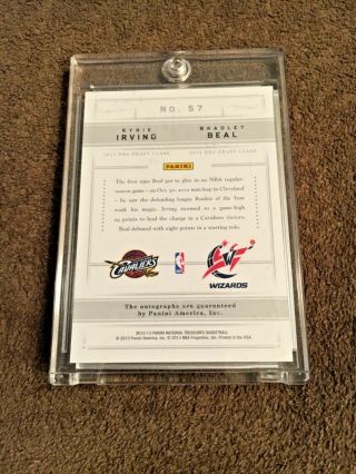 Kyrie Irving/Bradley Beal 2012 - 13 National Treasures Duel Auto /49 2