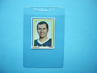 1970/71 Eddie Sargent Nhl Hockey Stamp Sticker Card 17 Joe Daley Sharp,  70/71